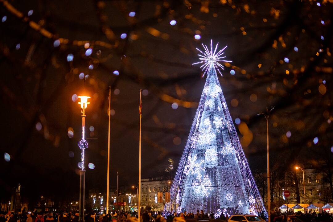 Kalėdų eglės įžiebimas Vilniuje 2021