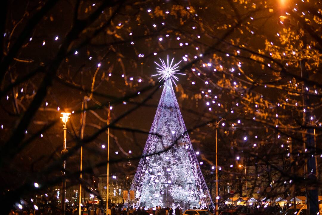 Kalėdų eglės įžiebimas Vilniuje 2021