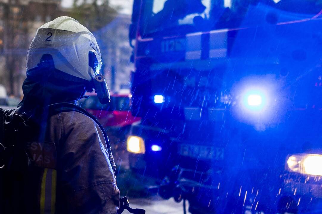 Vilniuje užsiliepsnojo butas