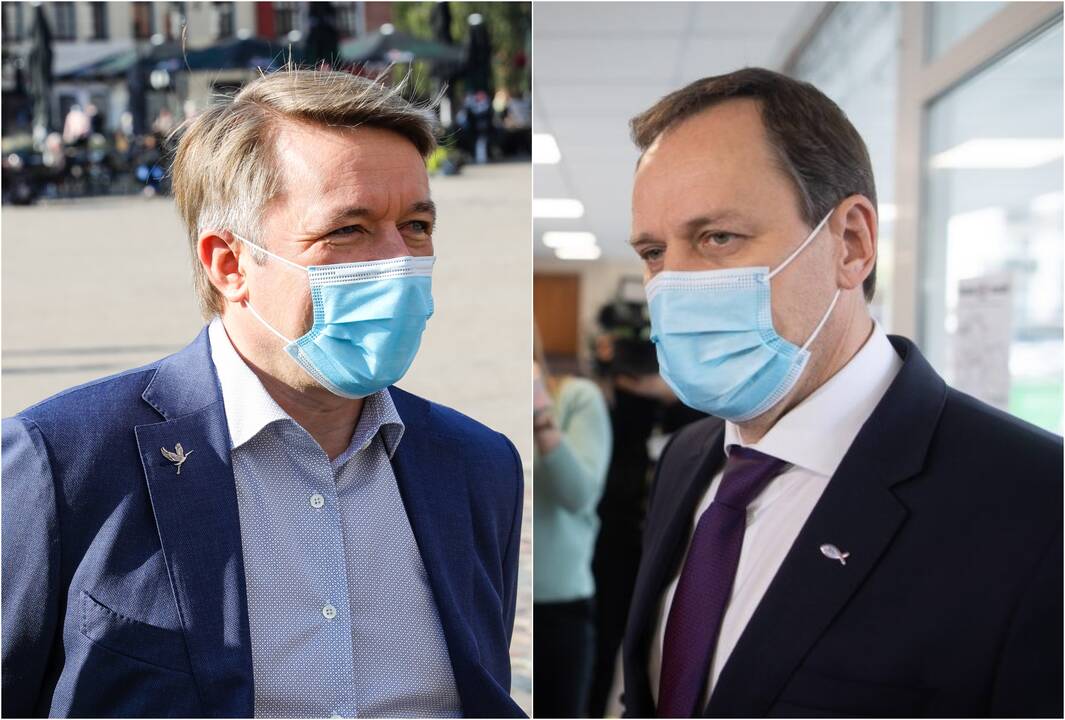 Ramūnas Karbauskis (kairėje) ir Valdemaras Tomaševskis (dešinėje)