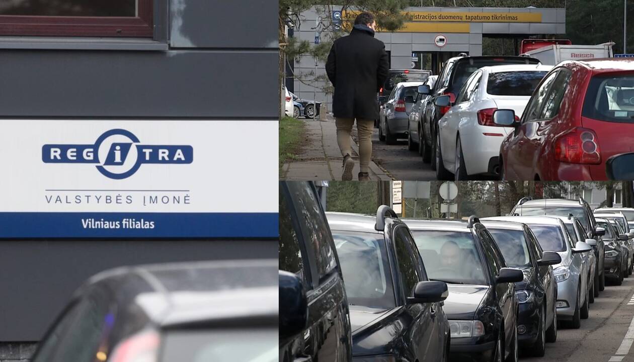 Nauja automobilių registravimo sistema varo iš proto: vairuotojai eilėse laukia paromis