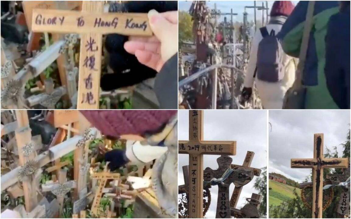 Policija pradeda ikiteisminį tyrimą dėl Kryžių kalną niokojusių kinų turistų 