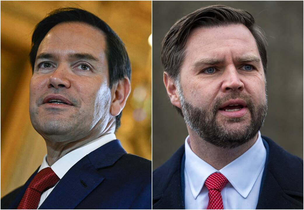 Marco Rubio (kairėje) ir J. D. Vance'as (dešinėje)