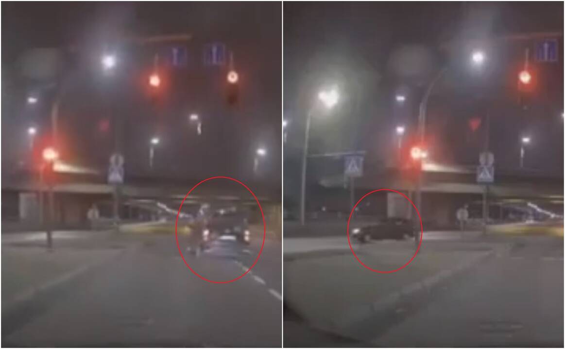 Šančiuose užfiksuotą vairuotoją gali nubausti ne tik dėl važiavimo per raudoną