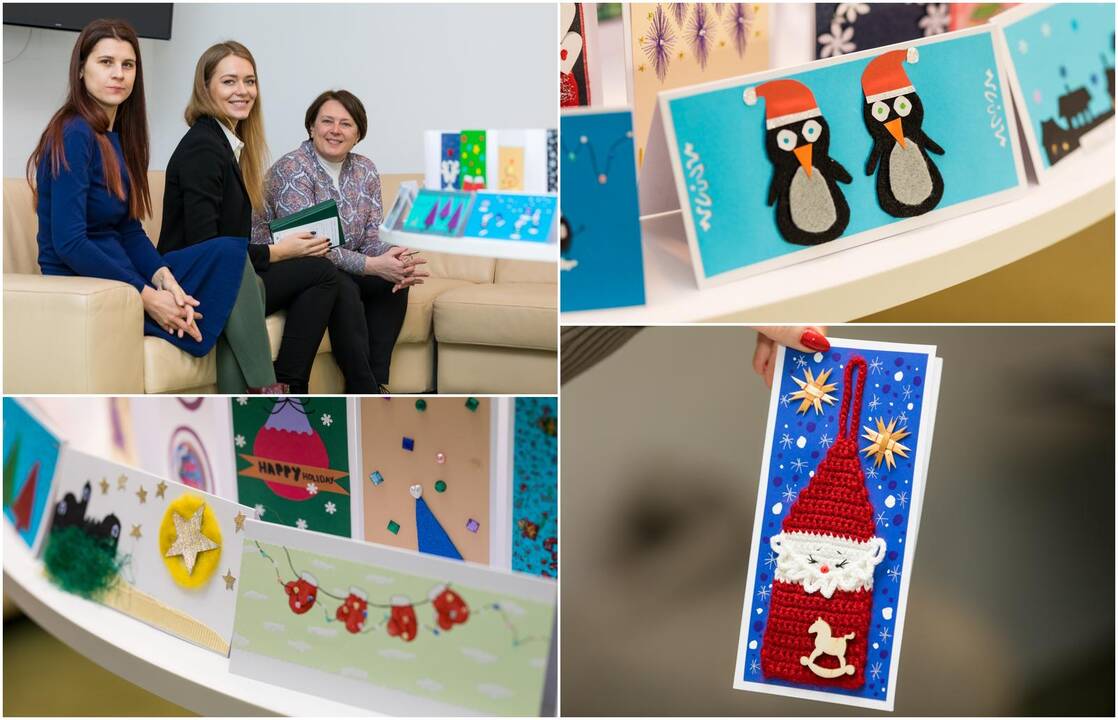 Papildymas: socialinės akcijos jubiliejaus proga, vaikai iš Marijampolės pasiuvo žaisliukus eglutei papuošti.