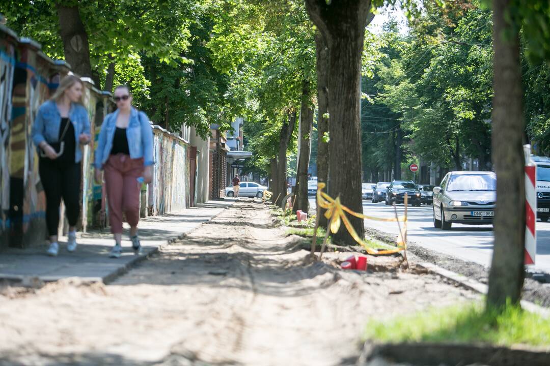 Kęstučio gatvėje užvirė intensyvūs darbai