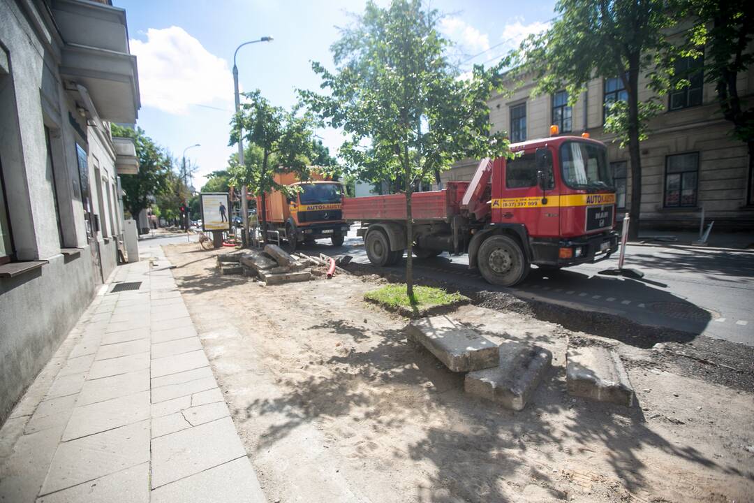 Kęstučio gatvėje užvirė intensyvūs darbai