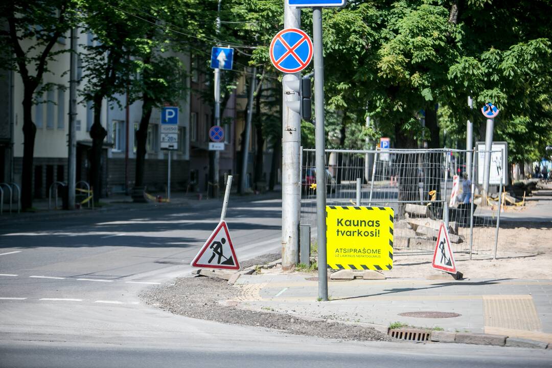 Kęstučio gatvėje užvirė intensyvūs darbai