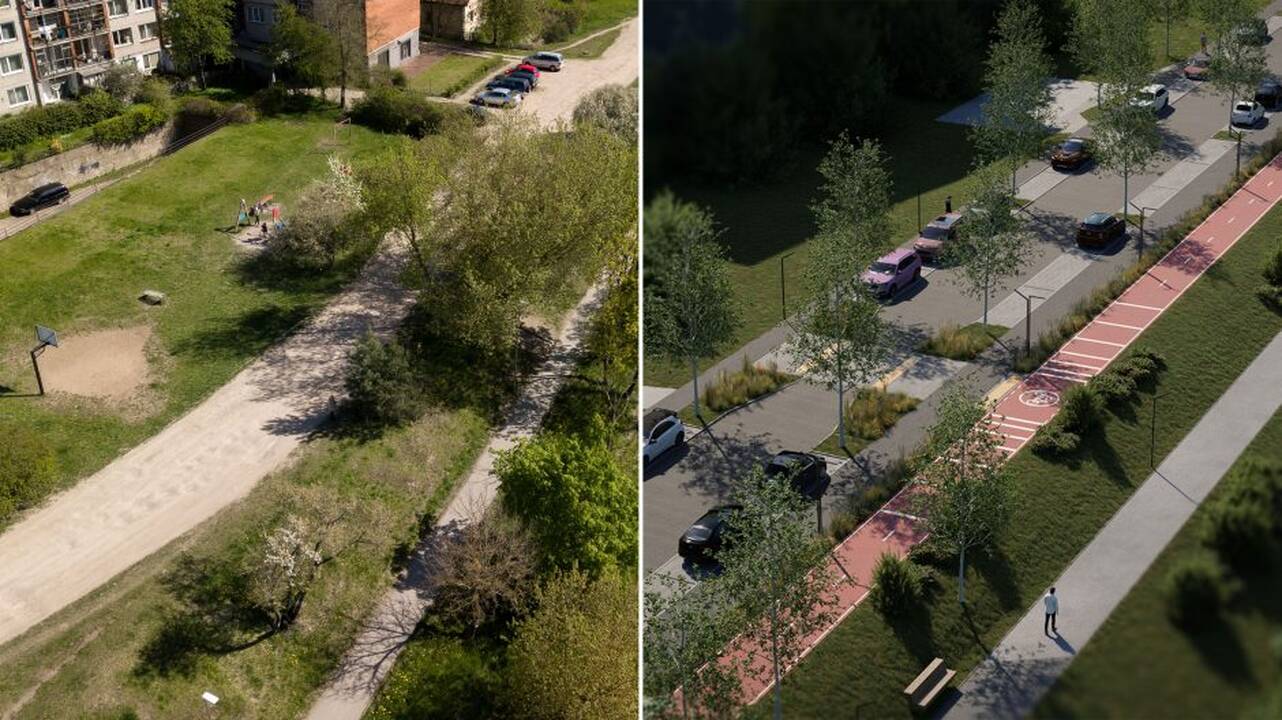 Vaizdas: pagal paskutinį projektą krantinėje turėjo atsirasti atskiri dviračių ir pėsčiųjų takai.