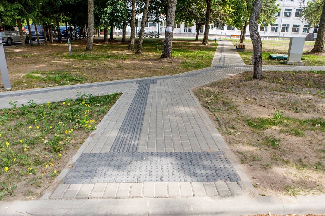 Situacija: mokyklos teritorija jau sutvarkyta, tačiau rangovų ginčas tęsiasi.