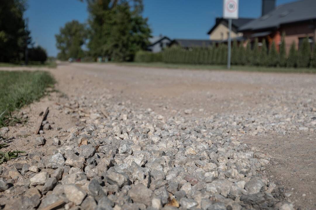 Darbai: Narsiečiuose ruošiamasi tiesti lietaus nuotekų tinklus.
