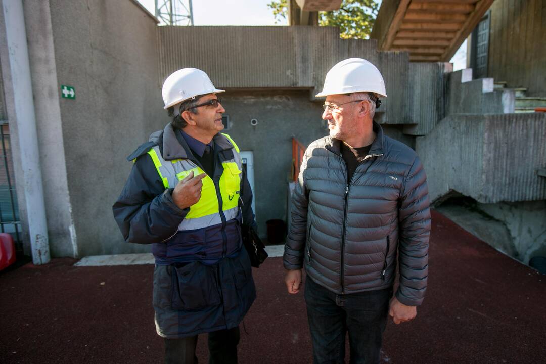 Darbo inspekcijos vizitas rekonstruojamame Kauno stadione