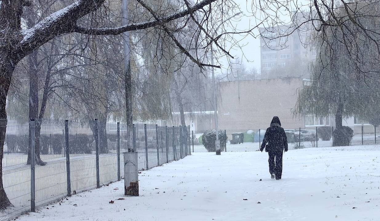 Kauną nuklojo sniegas