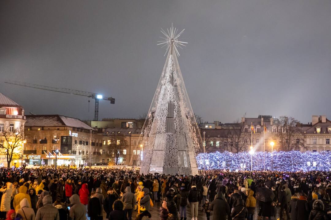 Kalėdų eglės įžiebimas Vilniuje 2021