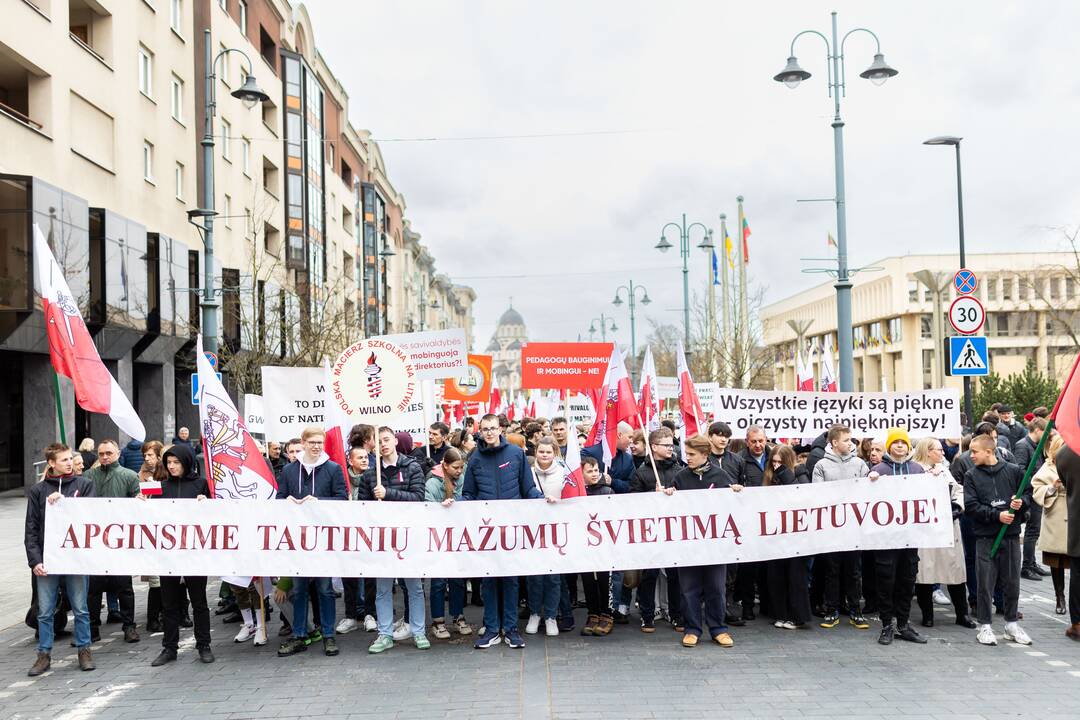 Mitingas tautinių mažumų mokykloms apginti