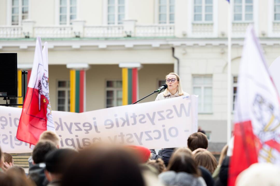 Mitingas tautinių mažumų mokykloms apginti