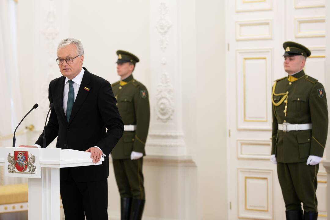 Valstybės apdovanojimų įteikimo ceremonija Lietuvos Prezidento rūmuose