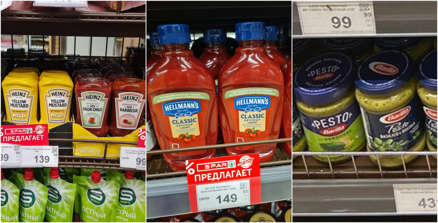 Tiekimas: Kaliningrado srities parduotuvėse ir toliau galima rasti  kompanijų „Unilever“, „Heinz“ ir „Barilla“ importuotų produktų.