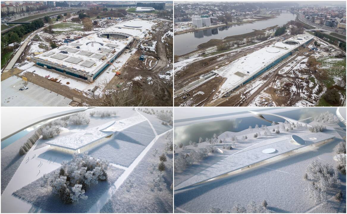 Darbai: mokslo ir inovacijų centro „Mokslo sala“ statybvietėje atlikta apie du treč­dalius darbų – jau kitąmet šį nacionalinės svarbos objektą planuojama atverti visuomenei.