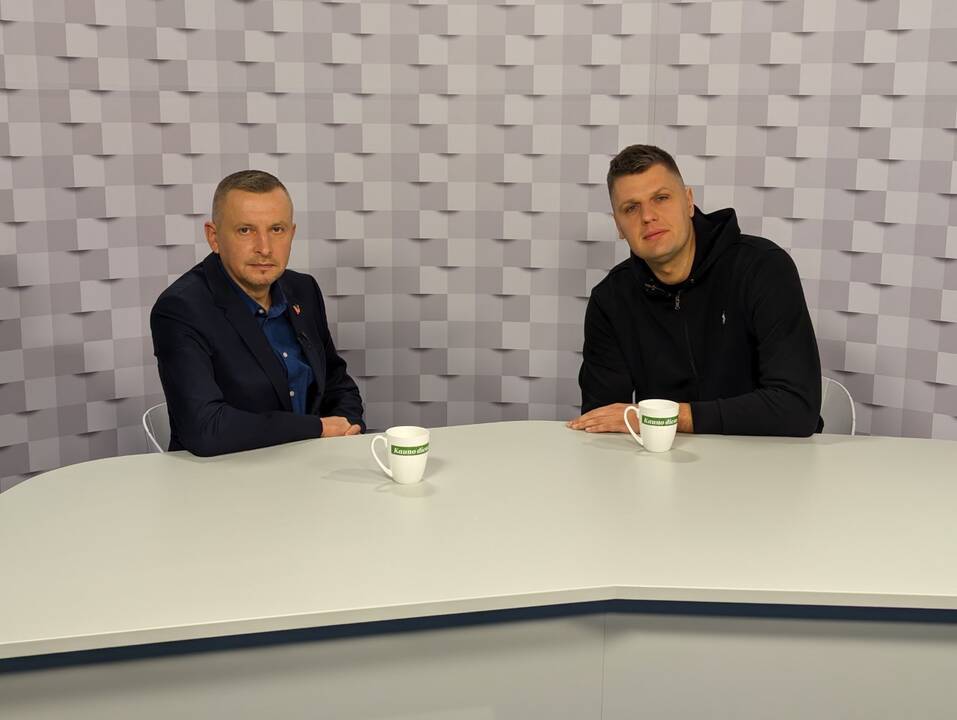 Gražvydas Muižys (kairėje) ir Tautvydas Šležas (dešinėje)