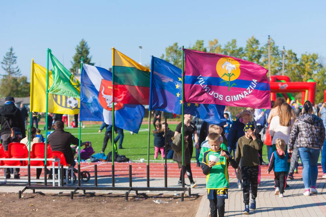 Vilkijoje atidarytas rekonstruotas stadionas