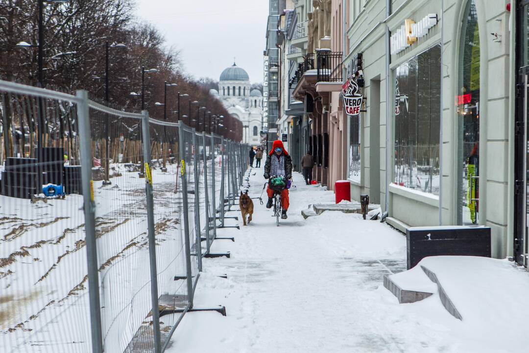 Sudėtingos eismo sąlygos Kaune