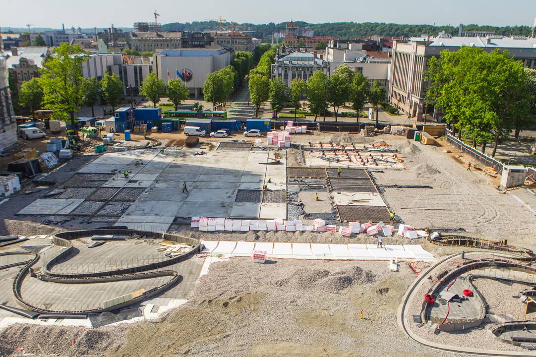 Ant verslo centro stogo apsigyveno bitės