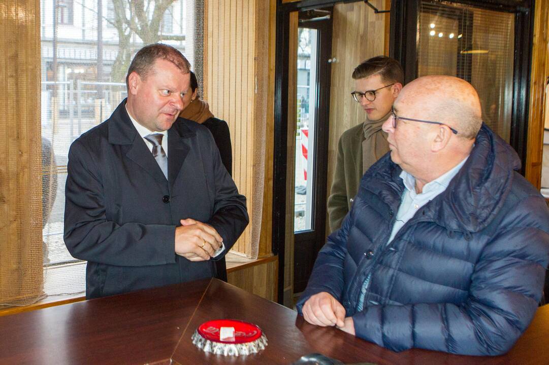 Premjeras S. Skvernelis ir V. Matijošaitis lankėsi spurginėje