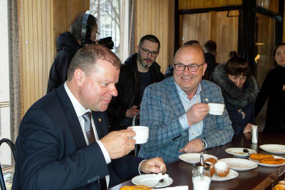 Premjeras S. Skvernelis ir V. Matijošaitis lankėsi spurginėje