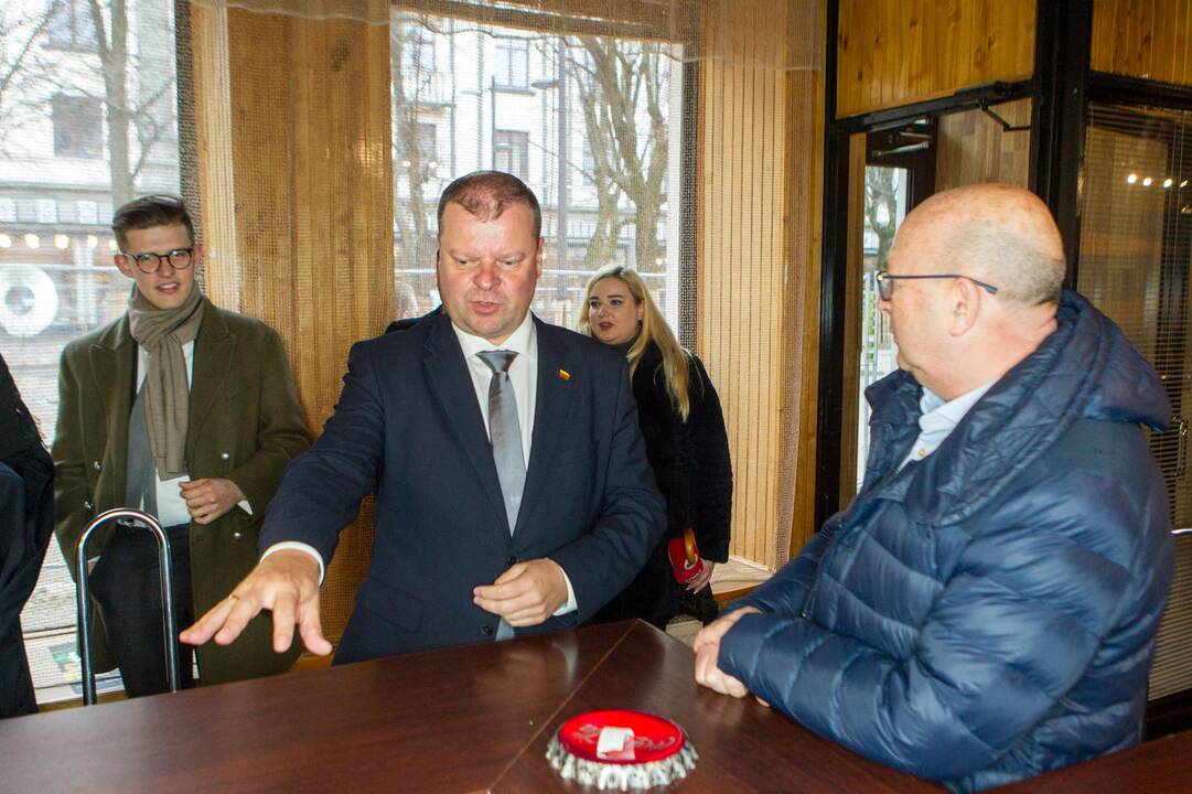 Premjeras S. Skvernelis ir V. Matijošaitis lankėsi spurginėje