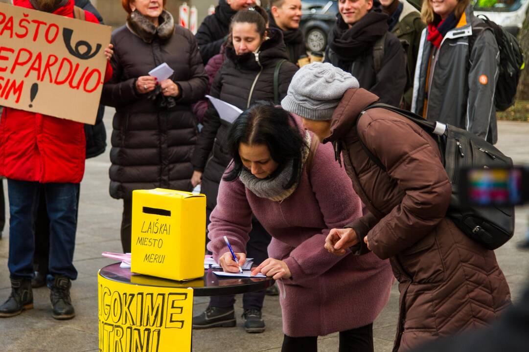 Protestas dėl Centrinio pašto išsaugojimo
