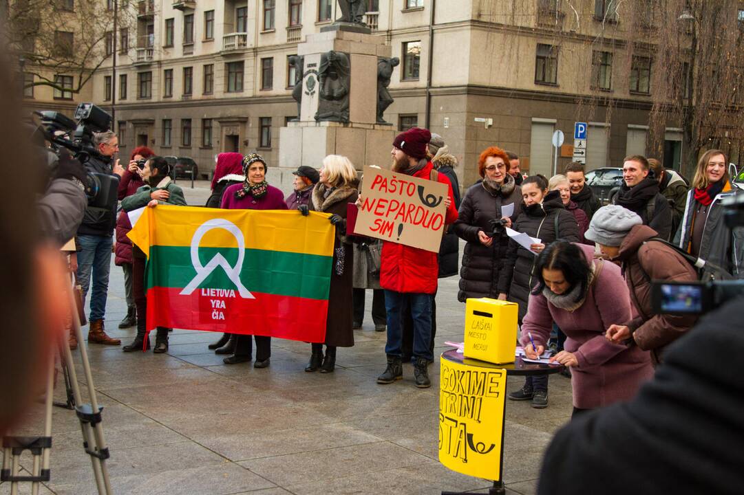 Protestas dėl Centrinio pašto išsaugojimo