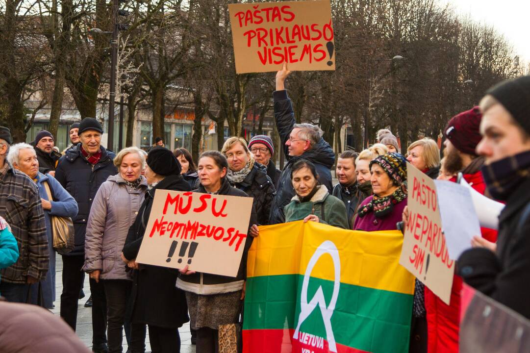 Protestas dėl Centrinio pašto išsaugojimo