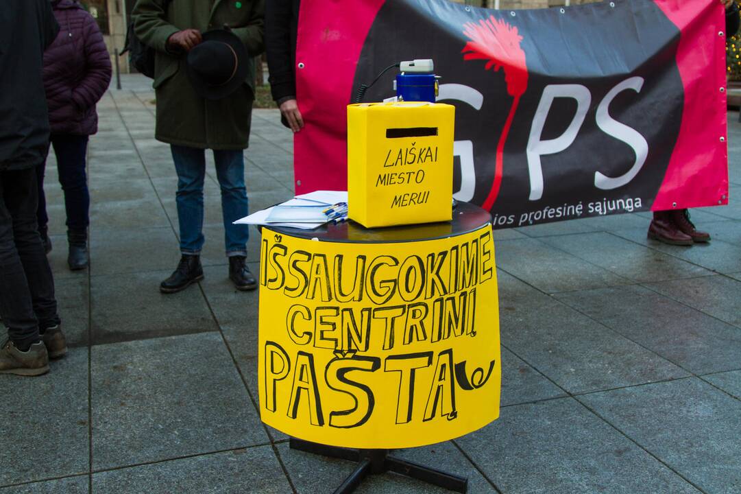 Protestas dėl Centrinio pašto išsaugojimo