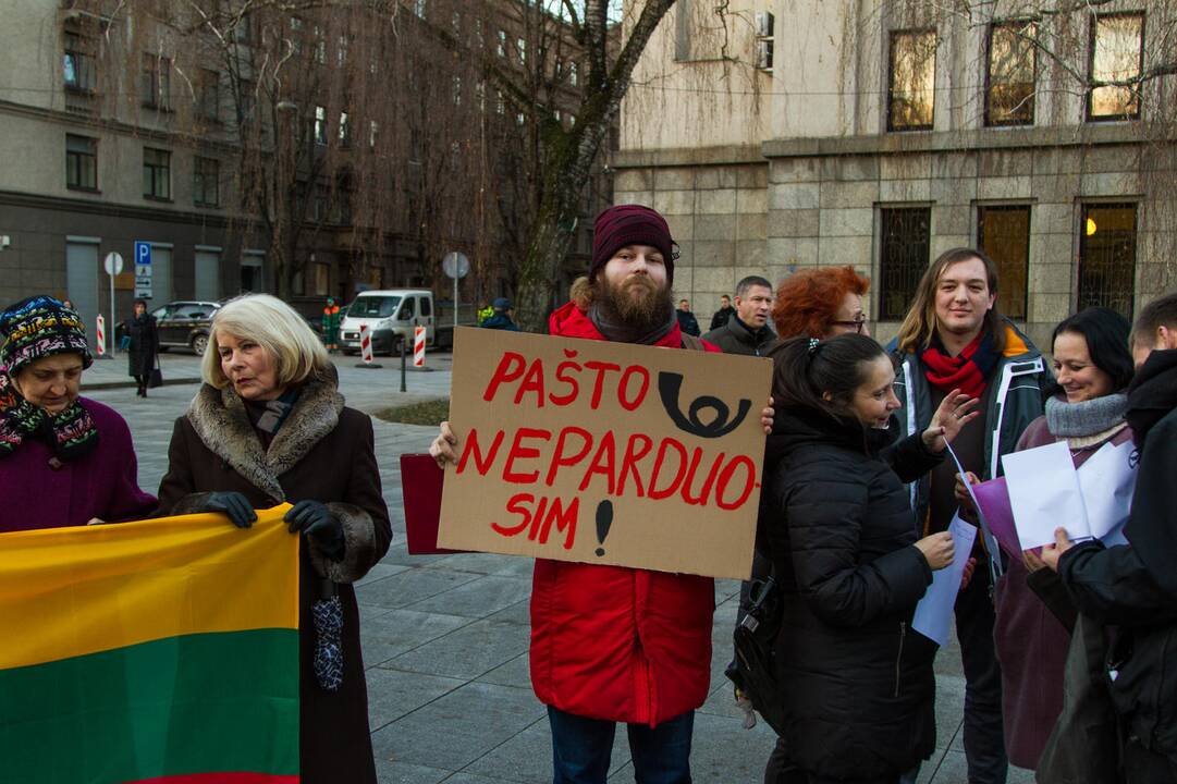 Protestas dėl Centrinio pašto išsaugojimo