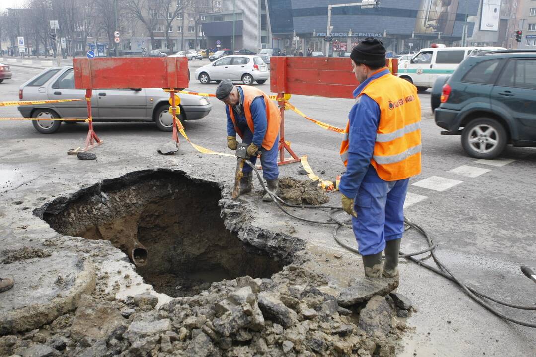 Vandentiekio vamzdžius uostamiesyje gelbėjo gamta