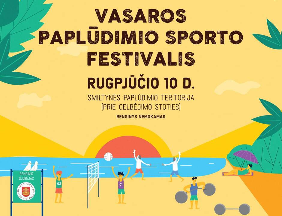 Savaitgalį Klaipėdoje vyks Vasaros paplūdimio sporto festivalis