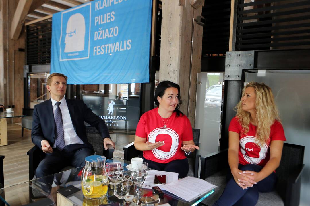 Artėja: A.Vaitkus, I.Grubliauskienė ir S.Jucienė atskleidė kitą savaitgalį vyksiančio 22-ojo Klaipėdos pilies džiazo festivalio detales.