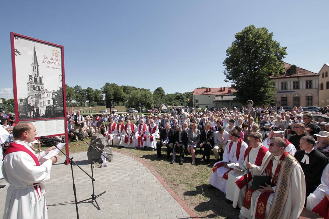 Šv. Jono bažnyčios atstatymo pradžia laikomi 2012-ieji, kai jos buvimo vietoje buvo atidengtas akmuo ir įkasta kapsulė ateities kartoms.