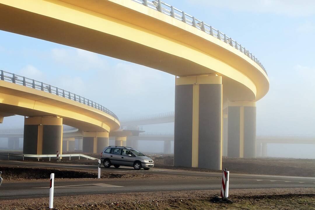 Ant Jakų žiedinės sankryžos viaduko – avarija