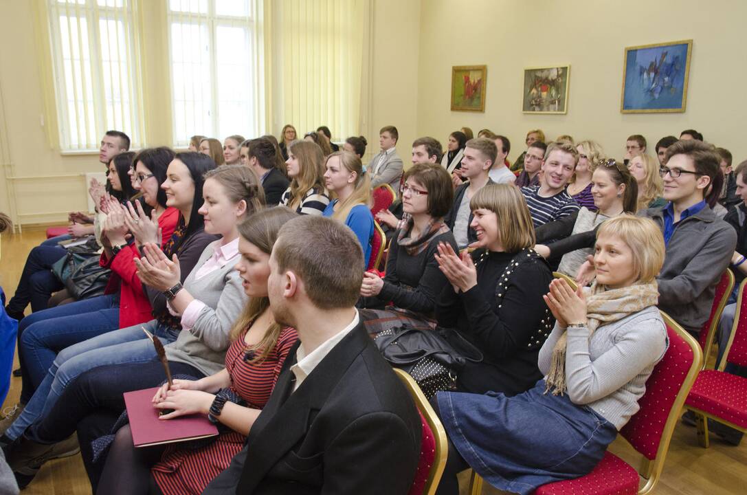 Aktyvumas: pernai vykę apdovanojimai sudomino visą universiteto bendruomenę.