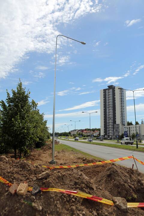 Sukruto: įvažų prie viešojo transporto stotelių įrengimo darbai prasidėjo ir Liepojos gatvėje.