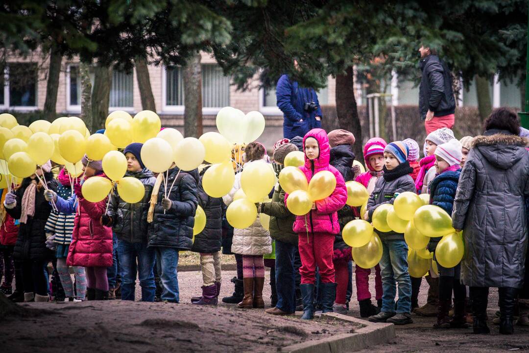 Rekordinio ilgio Lietuvos vėliava iš balionų