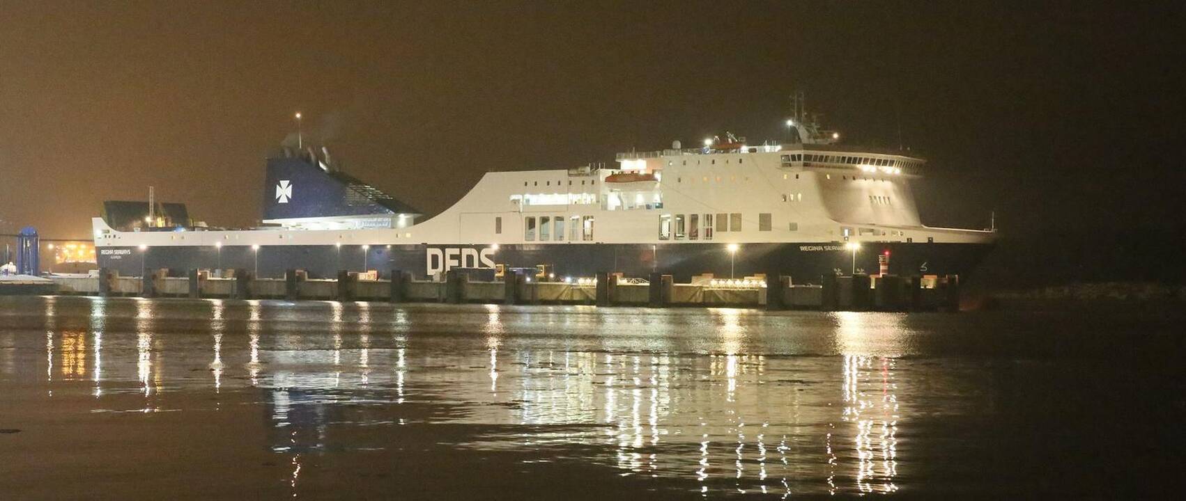 Pastangos: bus ilginamas DFDS laivų švartavimo pirsas.