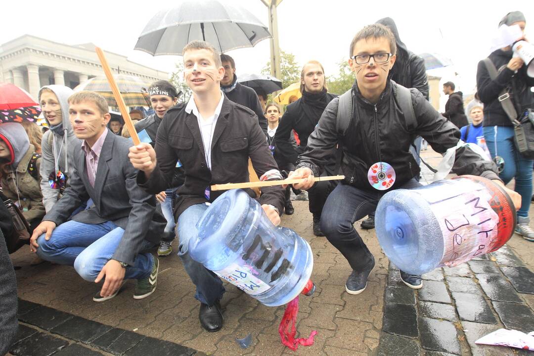 Vilniaus universiteto studentai pasitiko mokslo metus