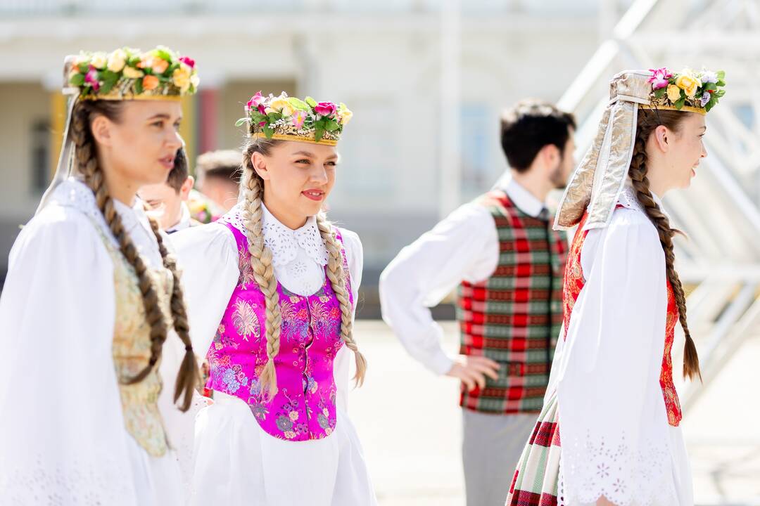 Lietuvos dainų šventės šimtmečiui skirtos menininko Ray Bartkaus instaliacijos „Sodai“ pristatymas