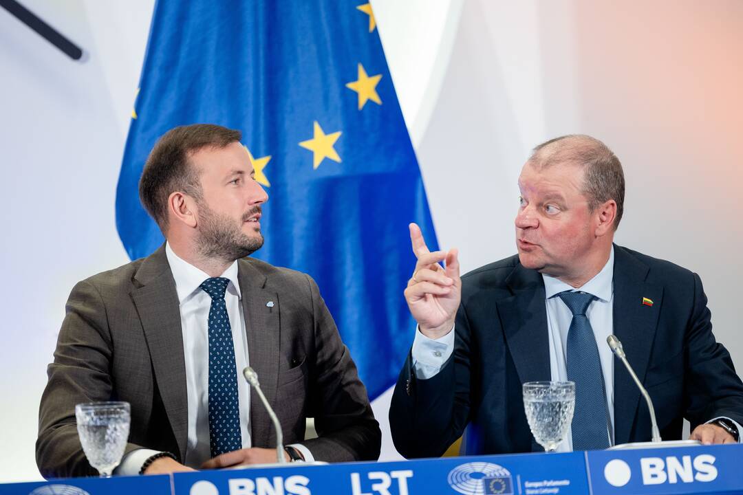 S. Skvernelis ir V. Sinkevičius po EP rinkimų