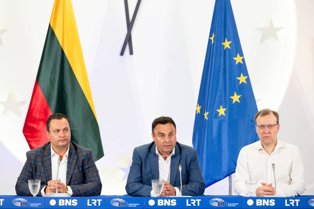  P. Gražulis ir N. Puteikis po EP rinkimų