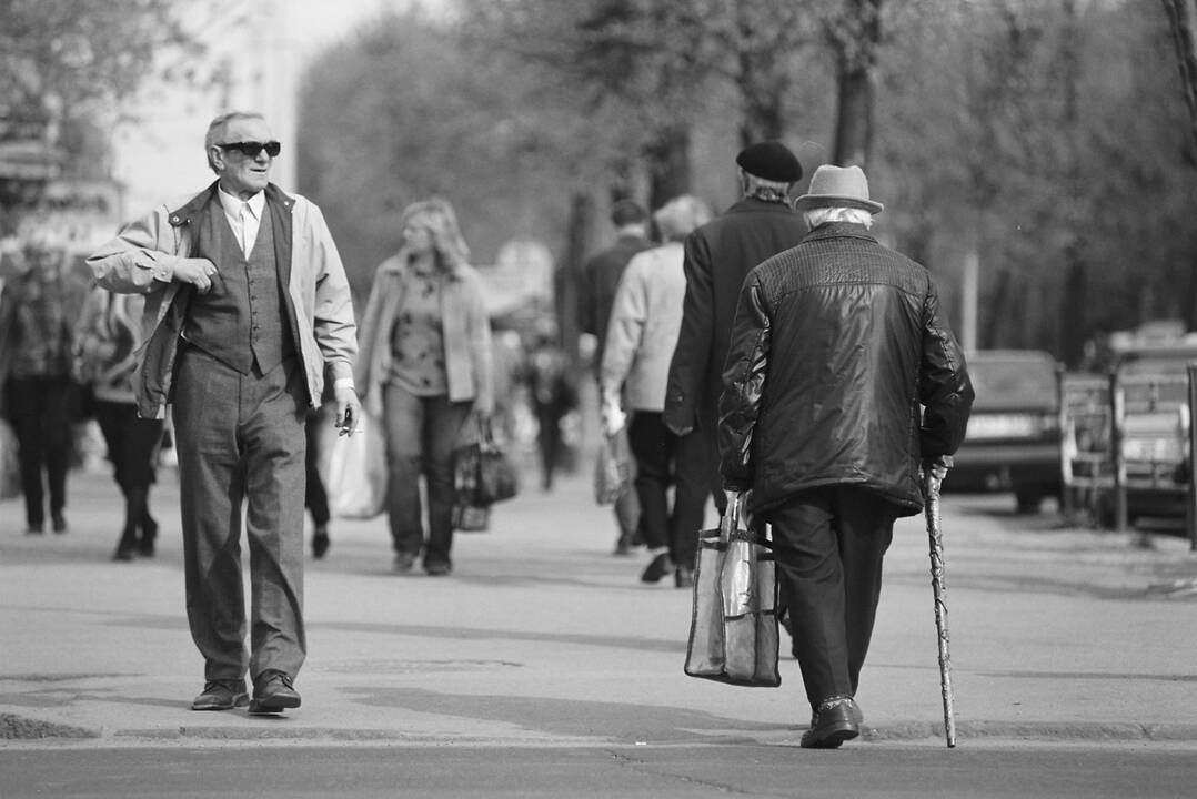 Viltys: į fotografo kadrą pateko ir Vilniuje užrašo ant tvoros „2004 05 01“ fone, su šluota stovinti šlavėja. Prisidengusi akis, ji žiūri į saulę – lyg į šviesų rytojų.