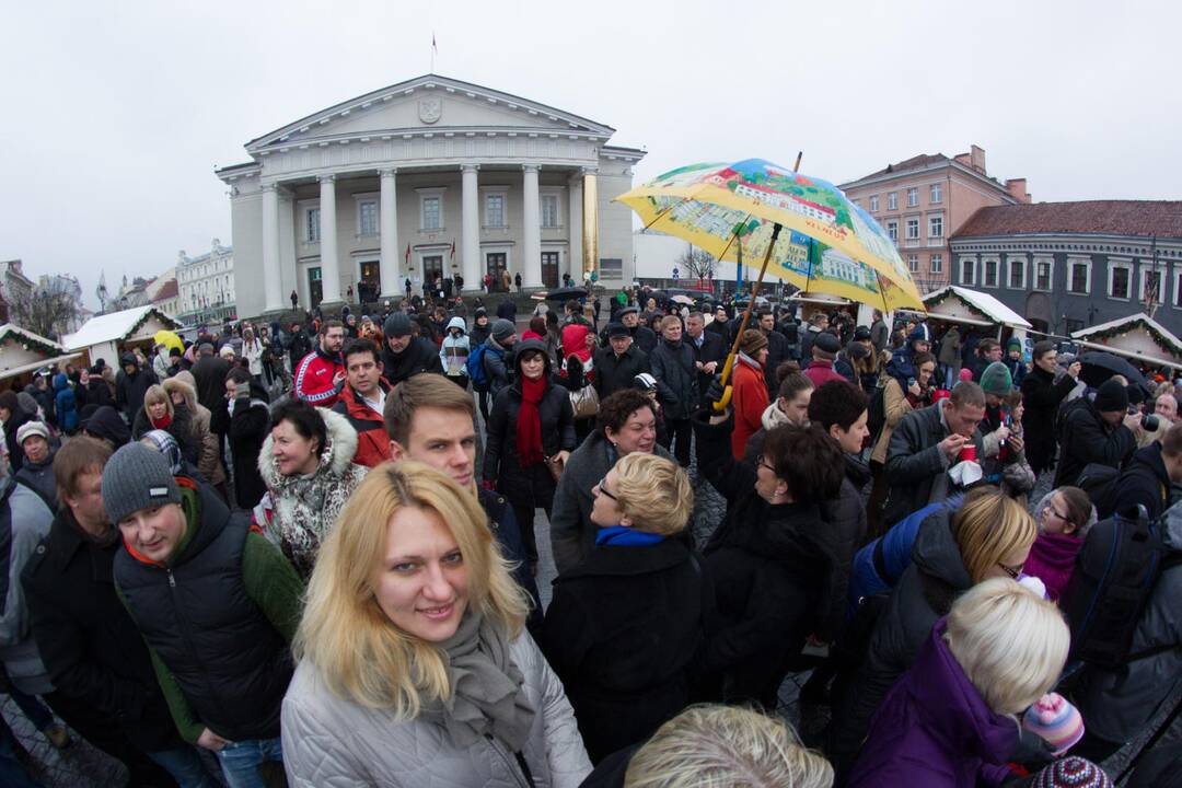 Kalėdų eglutės įžiebimas Vilniaus rotušėje